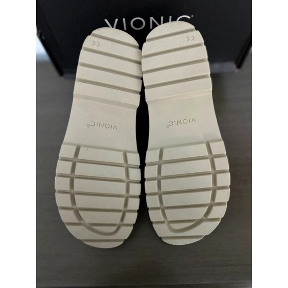 Vionic Leather Comfort Sandals, Alondra Lug, Gold Size 10 – New in Box - Picture 9 of 11